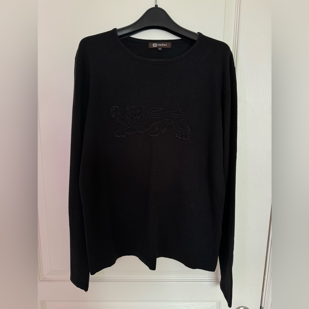 Monton Men's Pullover Sweater Black. Size M